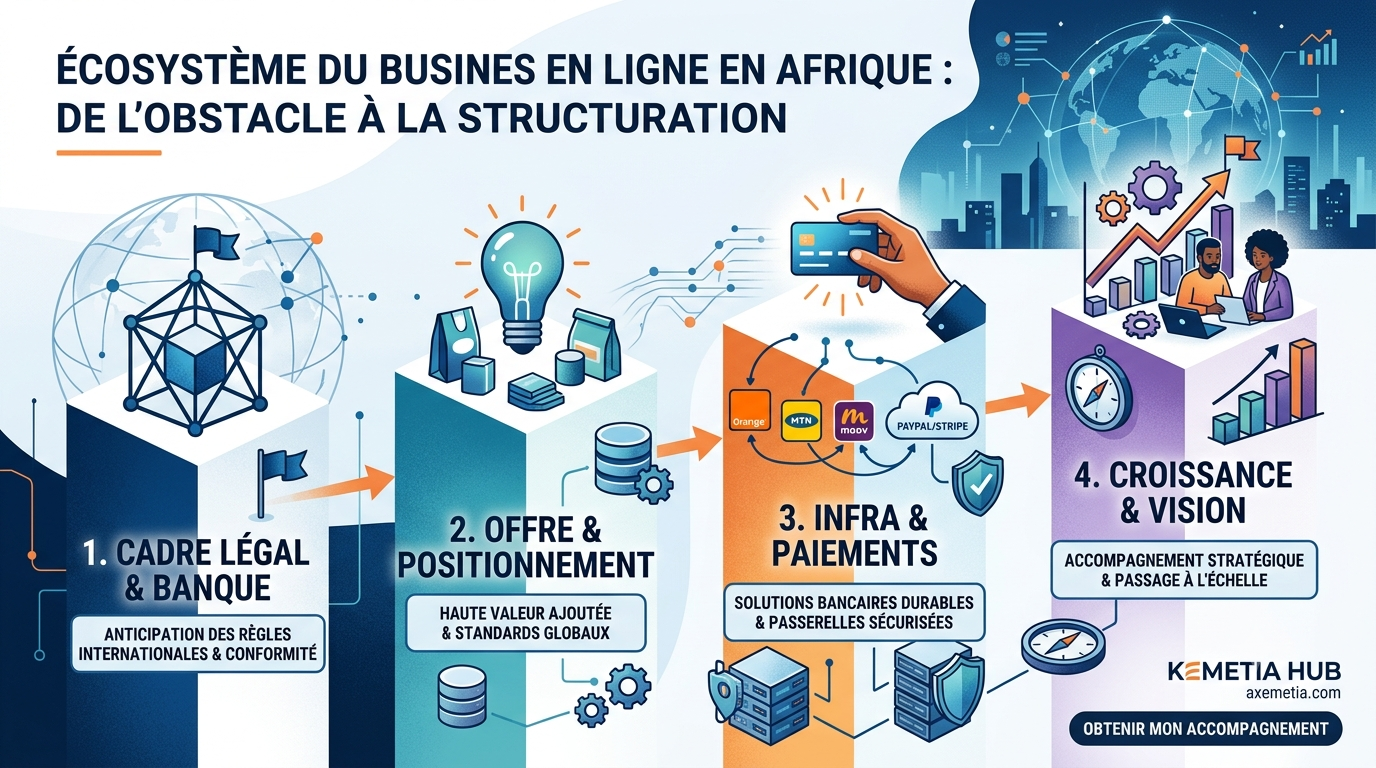 Faire du Business en Ligne depuis l&rsquo;Afrique : Dépasser le Mythe de la Facilité et Bâtir une Structure Conforme et Scalable